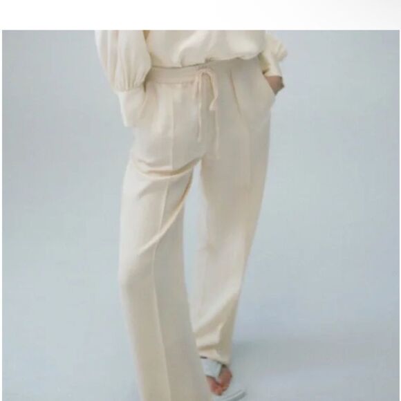 Zara Straight Fit Pajama Pants size medium discounted - Picture 1 of 8